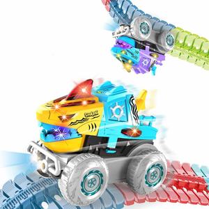 Juego <span class=keywords><strong>de</strong></span> Juguetes <span class=keywords><strong>de</strong></span> Carreras <span class=keywords><strong>de</strong></span> Autos <span class=keywords><strong>con</strong></span> <span class=keywords><strong>Pista</strong></span> Intercambiable DIY - Auto <span class=keywords><strong>de</strong></span> Carreras <span class=keywords><strong>con</strong></span> Luces <span class=keywords><strong>de</strong></span> Colores y Ventosas Flexibles <span class=keywords><strong>con</strong></span> Múltiples Pistas para Niños - Product Image 1