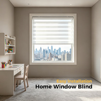 Persianas Verticales de Poliéster Automáticas Integradas Newhoo, Tipo Zebra, para Ventanas Francesas, Bloqueo de Luz, Protección UV, Impermeables, para Habitaciones