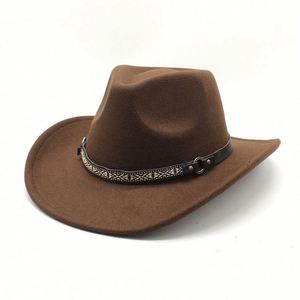 Sombrero de Vaquero Estilo Jazz Vintage para Otoño e Invierno, Sombrero de Fieltro para Hombre y Mujer - Product Image 3