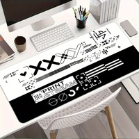 Élégant tapis de souris monochrome uni et frais Tapis de souris noir pour bureau d'ordinateur Tapis de bureau PC Clavier portable Tapis de jeu