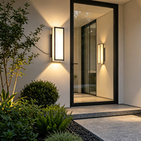 Applique murale LED rectangulaire moderne, éclairage haut et bas, étanche IP65, pour extérieur, véranda, patio, villa