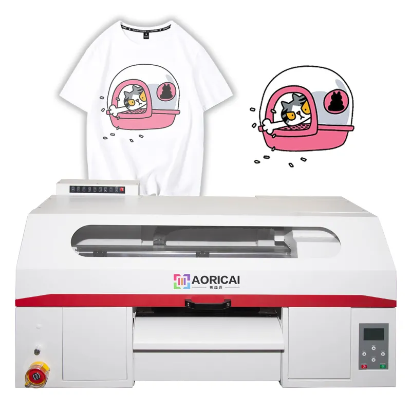 Uv Dtf Film Printer T-Shirt Drukmachine A3 Xp 600*2 Dtf Dtg Multifunctionele Printer 30Cm Super Snelle Dtf Printer