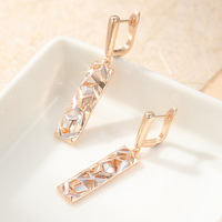 Pendientes Colgantes de Moda para Mujer con Diseño Floral Geométrico de Latón y Piedra Natural, Modelo Primavera 2026, Transfronterizo