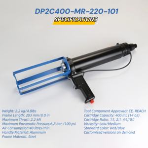 Sulzer COX AirFlow 1 VBA 400B MR 空気圧式カートリッジディスペンサーアプリケーター（A400LPMR）多比率COX 2液混合コーキングガン - Product Image 2