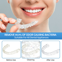 Bahfir Mint Stain-Free Silicone Retainer CleanTablets Invisalign Aligners Mouth Guard Fast Dental Cleaner Teeth Denture