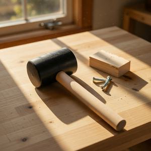 Sunsbuild OEM Logo Rubber Mallet FSC Certified Wood Handle Anti-Slip Industrial Grade High Performance Bulk DIY Leather Crafting - Product Image 5