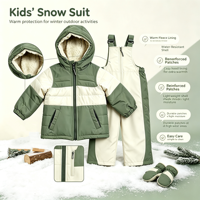 Ensemble de Combinaison de Ski pour Enfants Personnalisé en Gros, Deux Pièces, Veste et Pantalon de Ski pour Enfants, Logo OEM ODM, Vêtements d'Hiver Imperméables et Chauds