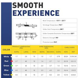 Conectores de Cable Termocontraíbles Rojos SST-R AWG 22-18, 100 Unidades, Relación de Contracción 2:1, para Ingeniería Química - Product Image 2
