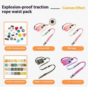 สายจูงสุนัขบันจีหรูหราปรับได้ทำจากไนลอนอัลลอยด์สะท้อนแสงปราศจากมือโพลีเอสเตอร์ทนทานต่อการสึกหรอ - Product Image 5