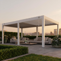 Pergola en aluminium motorisée pour l'extérieur, nouvelle pergola bioclimatique en aluminium imperméable de style chinois