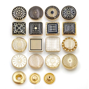 Custom Logo Engraved 12mm Metal Snap Buttons for Men Shirts Garment Accessories - Product Image 1