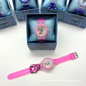 बच्चों के लिए कार्टून सिलाई खिलौना घड़ी प्राथमिक स्कूल के छात्र एनालॉग सिलिकॉन इलेक्ट्रॉनिक घड़ी चमकदार क्वार्ट्ज आंदोलन 20 मिमी बैंड - Product Image 2