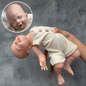 Muñeca Reborn de Silicona Ultra Suave de 17 Pulgadas y <span class=keywords><strong>2</strong></span>.7 kg, Realista, Sonriente, Niña Abril, para Sesiones Fotográficas Temáticas de Bebés - Product Image 1