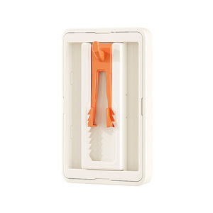Novelty <b>Hooks</b> Rectangle <b>Wall</b> Mounted Adhesive <b>Hook</b> Orange White Punch Free For Wallpaper Paint Coverings Photo Frames - Product Image 1