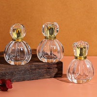 Flacon de parfum en verre en forme de citrouille de 50 ml, vaporisateur en aluminium, réutilisable, conteneur vide pour emballage cosmétique