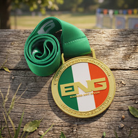 Vergoldete Laufmedaille für Marathon und Sport, Auszeichnung aus Zinklegierung mit 2D/3D-Logo-Prägung, Individuelle Emaille-Medaille als Souvenir