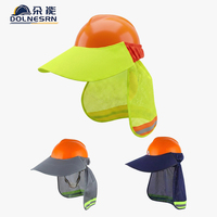 Protector de Cuello para Casco de Seguridad con Visera Frontal Extendida y Protección Lateral para Trabajos de Logística y Jardinería al Aire Libre