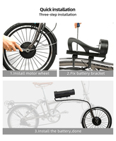 Kit de conversion de vélo électrique de haute qualité 250W 36V 16 pouces 25 km/h avec ordinateur de vélo pour Brompton