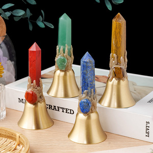 Prisme en cristal hexagonal à terminaison unique naturel sorcière cloche magique bricolage créatif Halloween sorcellerie accessoire en gros - Product Image 2