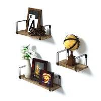 Étagères murales flottantes en bois, décoratives pour la maison, pour chambre à coucher, accroche du mur, porte-vêtements