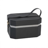 Boîte cadeau octogonale en cuir PU de luxe YZ avec poignée, boîtes rigides en carton personnalisées avec logo pour souvenirs de mariage