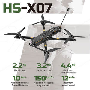 Quadcopter RC de Carreras HS Airforce HS X07 de 7 Pulgadas con Marco, Largo Alcance, FPV, con Cámara, <span class=keywords><strong>Mini</strong></span> Dron, Kit Completo de Fibra de Carbono con Accesorios - Product Image 2