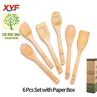 Ensemble d'ustensiles de cuisine 6/7 pièces : cuillère, spatule, lève-plat, cuillère ajourée, fourchette – Kit d'outils de cuisine avec boîte cadeau pour la maison