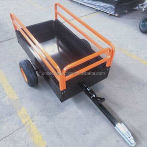 2025 meilleur prix multi-usages tirer derrière métal <span class=keywords><strong>ATV</strong></span> remorque à benne basculante tout-terrain <span class=keywords><strong>ATV</strong></span>/UTV chariot haute qualité utilitaire Cargo remorque - Product Image 5