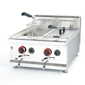 Freidora Doble Astra de Acero Inoxidable con Diseño Ahorrador de Trabajo y Eficiente en el Uso de Aceite para Restaurantes de Comida Rápida - Product Image 1