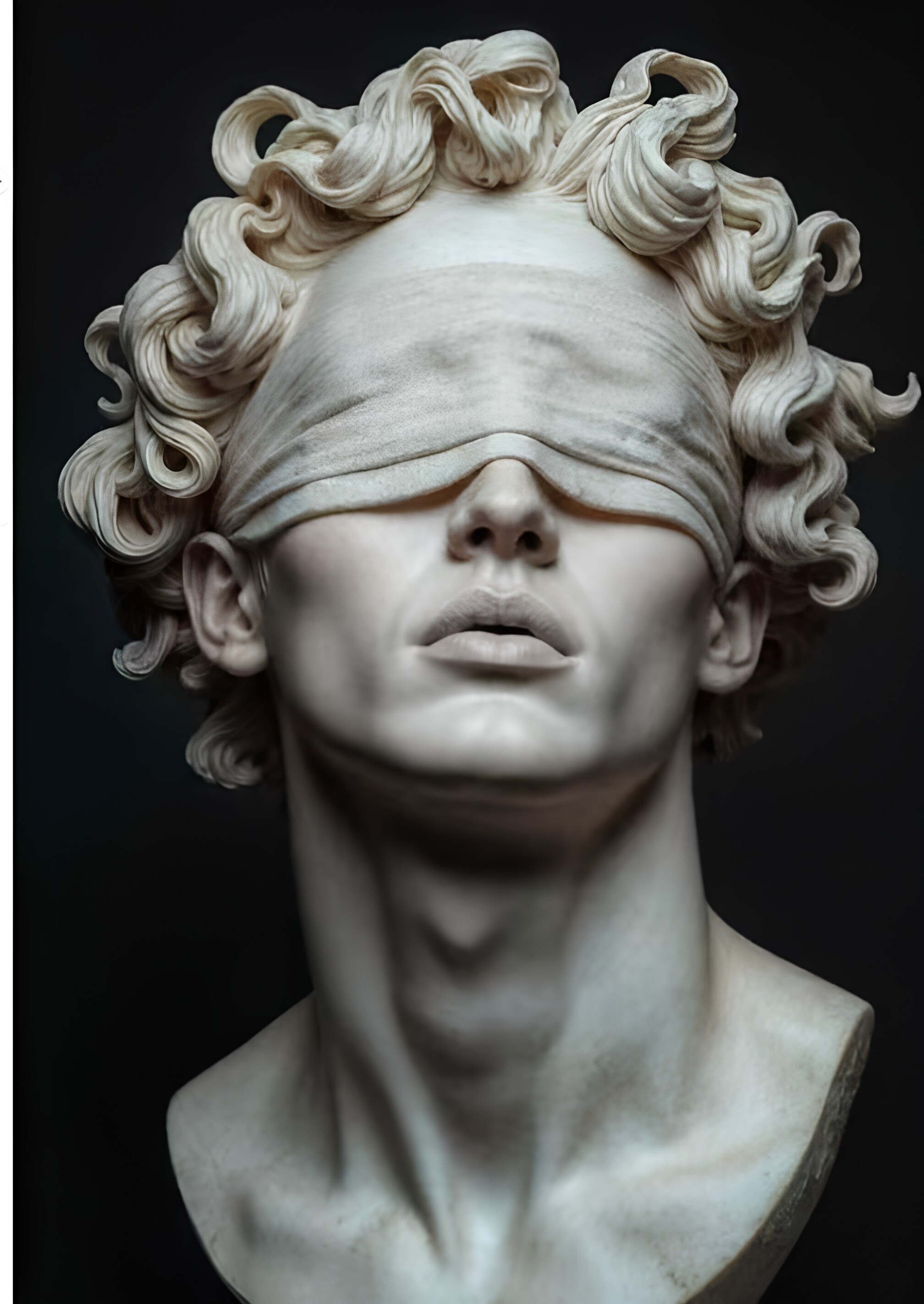 Dieu mâle aux cheveux bouclés de 2 m
