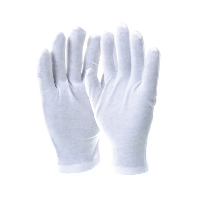 Fabriek Groothandel Goedkope Anti Slip Werken Katoenen Handschoenen Wit Wanten