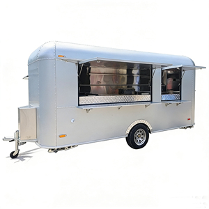 Remolque de Cocina Móvil de Acero Inoxidable y Aluminio, Carrito de Comida Rápida, Camión de Helados y Aperitivos, Multifuncional para Dulces - Product Image 1