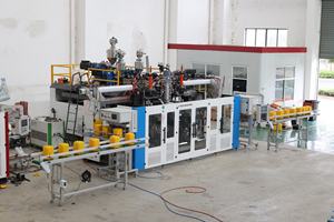 高速双工位3层5/10L Hdpe瓶Jerrycan罐塑料挤出吹塑机 - Product Image 5