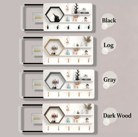 Couvercle coulissant pour panneau électrique, étagères murales flottantes modulaires, convertibles, scandinaves, multifonctionnelles, avec crochets extensibles pour salon