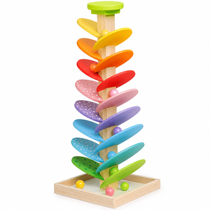 Juguete de Madera Personalizable Montessori: Árbol Musical, Juego de Pistas de Bolas para el Aprendizaje Cognitivo, Juguete Sensorial Educativo DIY de Madera - Vietnam - Product Image 6