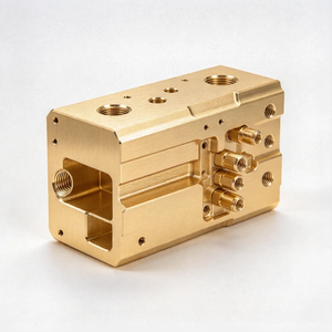 Bloc de soupape en laiton usiné CNC sur mesure OEM, haute précision, pièces de contrôle de fluides hydrauliques et pneumatiques, composant métallique personnalisé - Product Image 3
