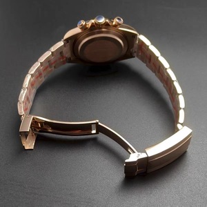 Reloj cronógrafo de cuarzo para hombre de 39 mm, caja de acero macizo en oro rosa con cristal de zafiro, impulsado por movimiento VK63 - Product Image 5
