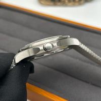 Boîtier en titane de 42 mm, bracelet en maille de titane, mouvement automatique, lunette en céramique noire, cadran vintage luminescent, résistant à l'eau jusqu'à 100 m