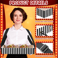 Plateaux à collations en bois avec sangle, plateau de fête pour porte-boissons pop-corn Movie Night, plateau Usherette, plateau pour collations Movie Night