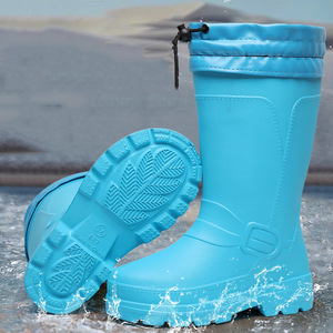 Bottes <span class=keywords><strong>de</strong></span> <span class=keywords><strong>pluie</strong></span> unisexes en EVA avec manchette réglable en PU et cordon <span class=keywords><strong>de</strong></span> serrage légères et imperméables pour toutes les saisons Bottes Wellington - Product Image 1