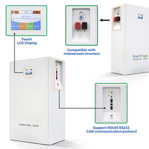 <b>48V</b> 200Ah Power Wall <b>Battery</b> 51.2V 5/10/15kWh 10kW Solar Lithium Ion Packs White 95kg Grid Hybrid System <b>48V</b> 51 2V LiFePO4 Batte - Product Image 4