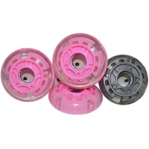 64mm 4 Pu roue patins à roulettes Pu roues pour chaussures de course à roulettes professionnel patinage sur piste courte <span class=keywords><strong>Quad</strong></span> vitesse patin à roues alignées - Product Image 6