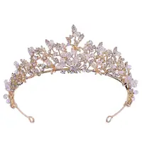 Новинка 2019, модная Роскошная свадебная корона в стиле барокко с кристаллами, тиары, легкая Золотая диадема, тиары для женщин, свадебные аксессуары для волос для невесты
