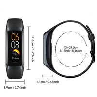 Bracelet intelligent C60 à écran de 1,1 pouces, moniteur de tension artérielle et de température corporelle, bracelet de suivi d'activité physique pour téléphone iOS, vente chaude
