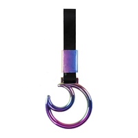 JDMotorsport88 Neo Chrome Accessoires de voiture japonais JDM Heart Tsurikawa Anneaux de suspension Poignée de voiture Drift Charm