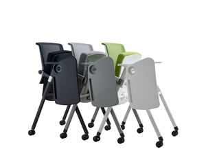 Chaise de bureau moderne en maille pliable et empilable OEM avec accoudoirs fixes pour l'école et l'hôtel - Product Image 6