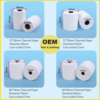 Gulungan Kertas Thermal 80*80mm/57*40mm Kertas Kasir ATM POS Bank Gulungan Kertas Thermal