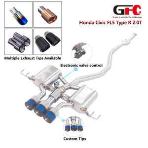 Système d'échappement Catback pour <span class=keywords><strong>Honda</strong></span> <span class=keywords><strong>Civic</strong></span> <span class=keywords><strong>Type</strong></span>-<span class=keywords><strong>R</strong></span> FK8 FL5 2.0T 2025 en acier inoxydable avec embouts bleu brûlé - Product Image 3