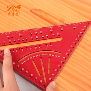 Outil de mesure et de traçage pour la <span class=keywords><strong>menuiserie</strong></span>, 2 en 1, en alliage d'aluminium de haute qualité, règle en <span class=keywords><strong>bois</strong></span>, règle triangulaire pour le travail du <span class=keywords><strong>bois</strong></span> - Product Image 2