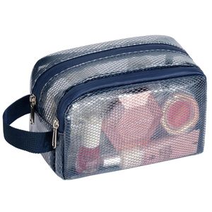 Neceser colgante translúcido para hombre y mujer, neceser pequeño de viaje resistente al agua, en oferta - Product Image 1